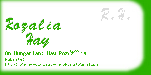 rozalia hay business card